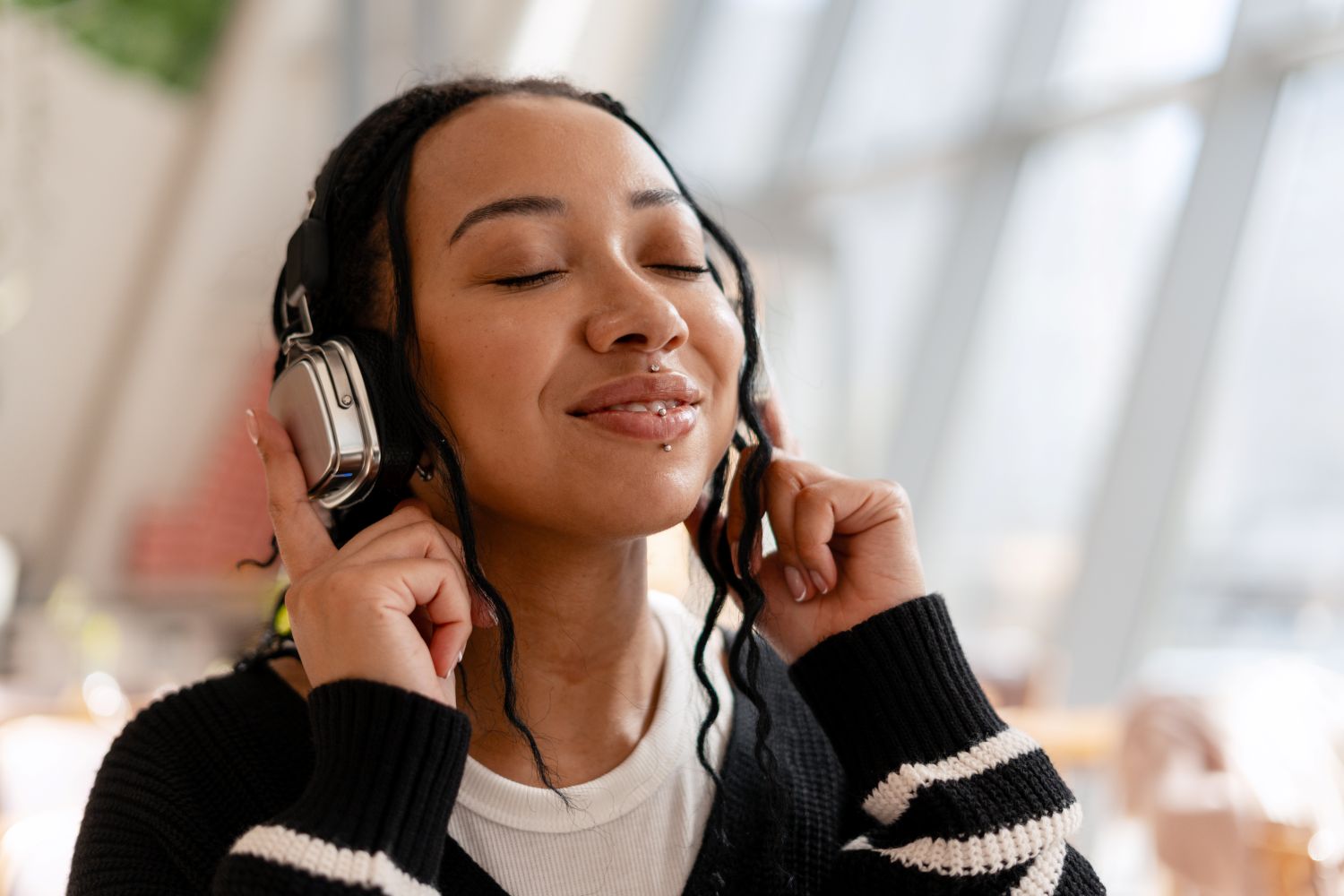 Listening to music